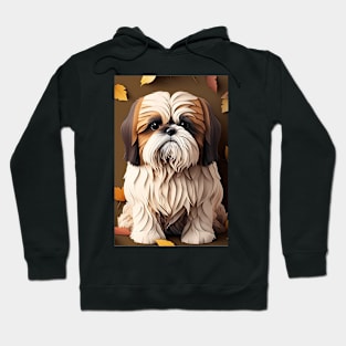 Super Cute Shih Tzu Portrait Hoodie